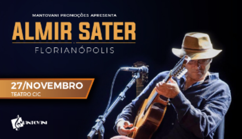 Almir Sater se apresenta em Lages na próxima sexta-feira (4)